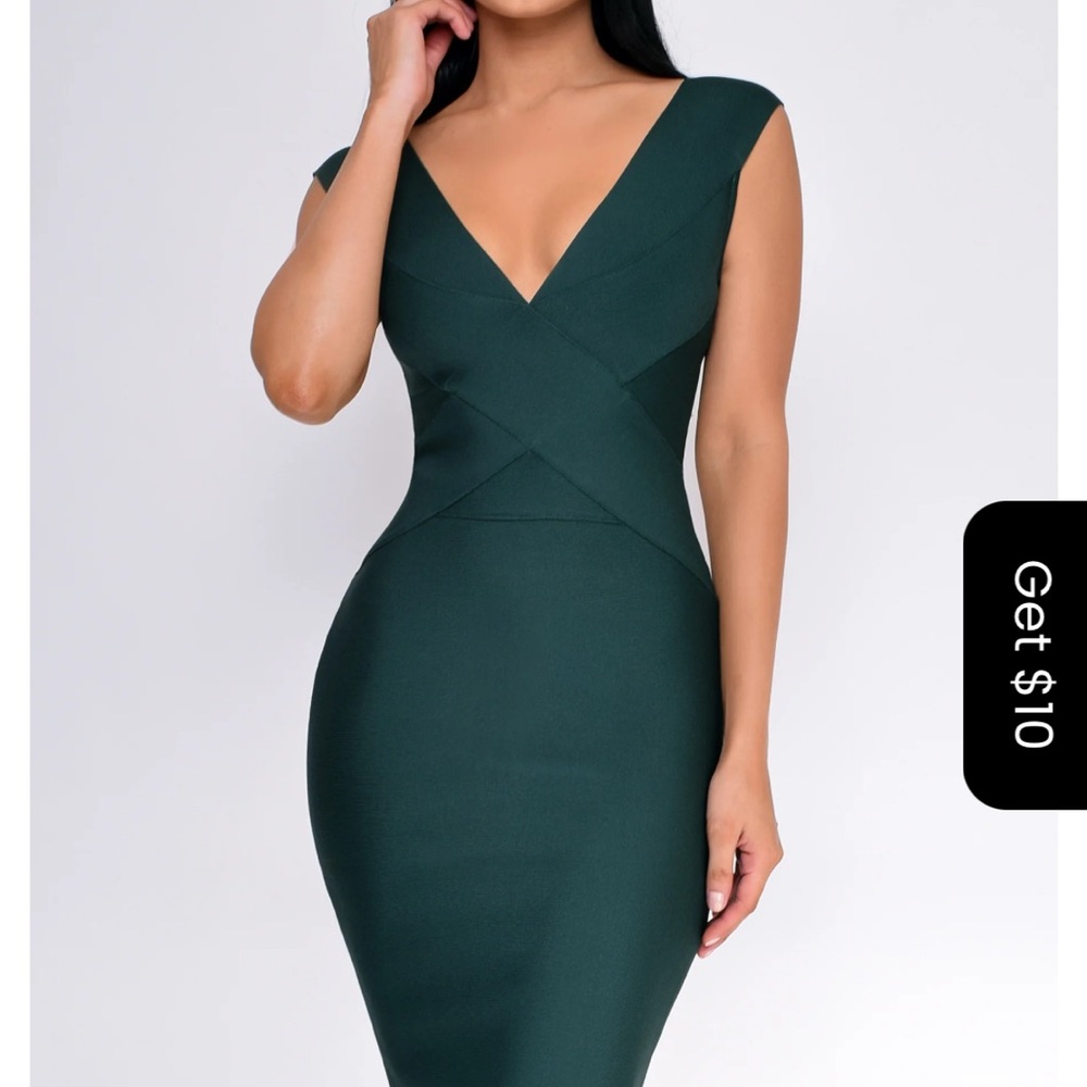 Elegant Green Bodycon Dress